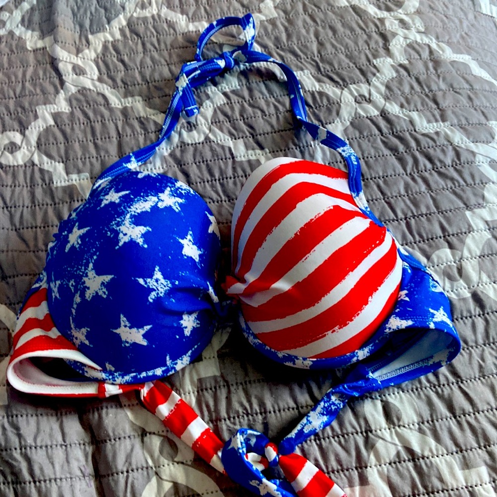 Red white & blue bikini top